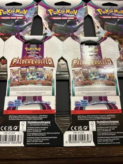 Pokemon TCG Paldea Evolved Sleeved Booster Packs, Lot of 7, Sealed New - Image 3