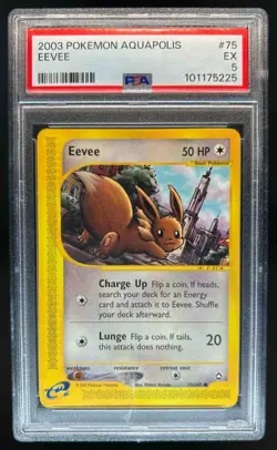 2003 Pokemon Aquapolis Eevee #75/147 PSA 5 - Image 1