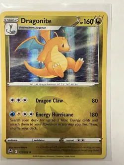 Pokemon TCG Dragonite 131/195 Holo Rare LP SWSH12: Silver Tempest - Image 1