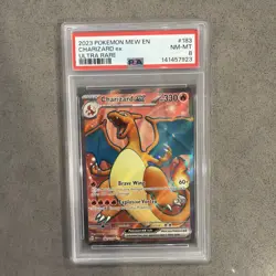 2023 POKEMON MEW EN-151 ULTRA RARE #183 CHARIZARD EX PSA 8 - Image 1