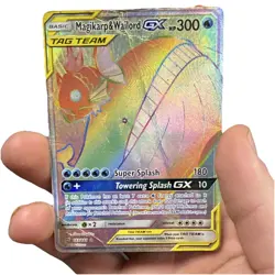 Pokemon Magikarp & Wailord GX Full Art TAG TEAM Secret Rare Holo SM-Team Up 183… - Image 1