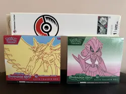 Pokemon Paradox Rift Elite Trainer Box Pokemon Center Exclusive Set of 2 + Mat - Image 1