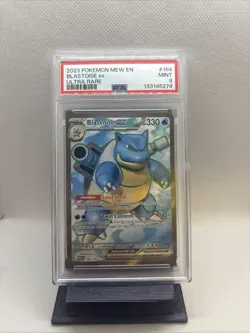 2023 POKEMON MEW EN-151 ULTRA RARE #184 BLASTOISE EX PSA 9 - Image 1