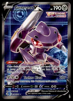 Pokemon TCG SWSH08: Fusion Strike #254/264 Genesect V (Full Art) NM - Image 1