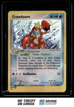 2003 Pokemon EX - Dragon Reverse Holo Crawdaunt #3/97 - Image 1