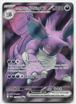 Team Rocket's Nidoking ex 216/182 Ultra Rare Destined Rivals Pokemon Near Mint - Image 1