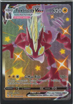 Toxtricity VMAX SV113/SV122 Holo Rare VMAX Shining Fates Shiny Vault Pokemon NM - Image 1