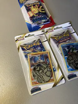 Lot of 3 Pokemon TCG Silver Tempest Booster Pack Foil + 2 Blister Pack Promo New - Image 2