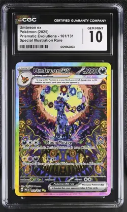 Pokemon Umbreon ex 161/131 SIR Prismatic Evolutions PSA 10 CGC 10 Gem Mint! - Image 2