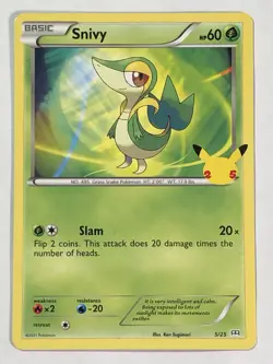 Pokemon TCG - Snivy 5/25 25th Anniversary Celebrations - NM (Free Shipping $5+) - Image 1