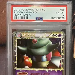 2010 POKEMON HEARTGOLD & SOULSILVER UNDAUNTED #85 SLOWKING-HOLO PSA 6 - Image 3
