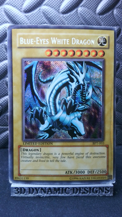 | Yugioh Blue-Eyes White Dragon BPT-003 Secret Rare 2002 Collectors Tin HP 🔥 | - Image 1