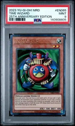 Yu-Gi-Oh! Gemini Elf 1st Edition PSA 8 & Time Wizard 25th PSA 9 Lot - Image 2