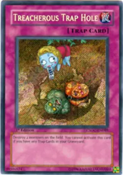 Treacherous Trap Hole - CSOC-EN089 - Secret Rare - Unlimited Edition - Lightly P - Image 1