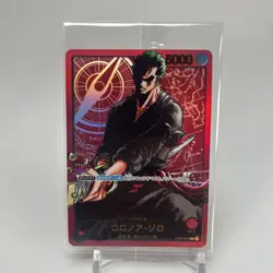 Roronoa Zoro L OP01-001 Gold Text LECAFIG PAR ONE PIECE Card from Japan - Image 1