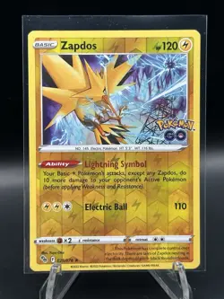 Zapdos 29/78 Pokemon GO Set Reverse Holo Rare Pokemon Card TCG 2022 - Image 1
