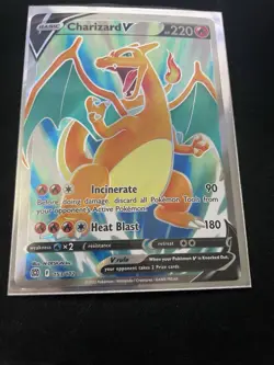 Pokemon Charizard V Ultra Rare Full Art Holo 153/172 Brilliant Stars Card - Image 1