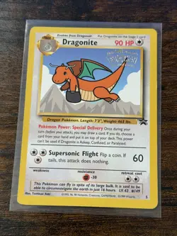 Dragonite 149 Promo Card Pokemon 1999 WB First Movie LP/MP - Image 1