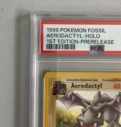 Aerodactyl 1st Edition RARE Prerelease POKEMON Card PSA 7 NM FOSSIL Holo 1/62 - Image 5