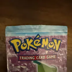 EX Crystal Guardians Jirachi Art EMPTY Pokemon Pack Wrapper OPENED NO CARDS - Image 3