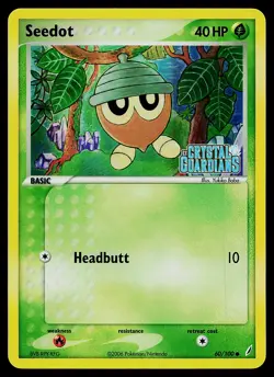 Pokemon Card - Seedot Crystal Guardians 60/100 Common Reverse Holo Stamped - Image 1