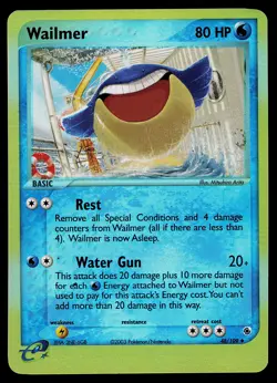 Pokemon Card - Wailmer Ruby and Sapphire 48/109 Uncommon Reverse Holo - Image 1