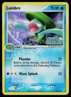 Pokemon Card - Lombre Crystal Guardians 37/100 Uncommon Reverse Holo Stamped - Image 1