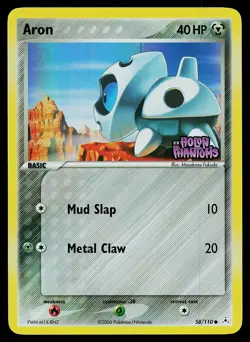Pokemon Card - Aron Holon Phantoms 58/110 Common Reverse Holo Stamped - Image 1