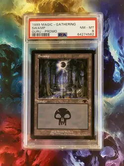 Magic: The Gathering Swamp Guru Promo 1999 PSA 8 - Image 1