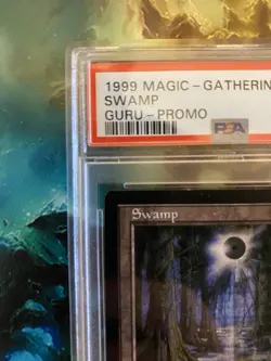 Magic: The Gathering Swamp Guru Promo 1999 PSA 8 - Image 3