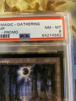 Magic: The Gathering Swamp Guru Promo 1999 PSA 8 - Image 4