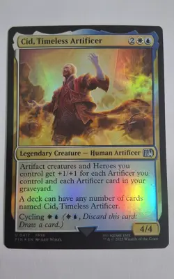 Cid, Timeless Artificer 0417 FOIL MTG Uncommon Magic Final Fantasy 12 FFXII - Image 1