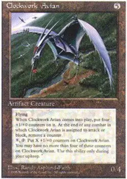 Clockwork Avian Light Play, English Magic the Gathering MTG 4th Edition - Image 1