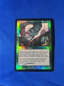 1x FOIL SYMBIOTIC WURM x1 LP- Onslaught MtG Magic fast shipping - Image 1