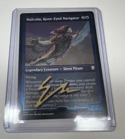 Malcolm, KEEN-Eyed Navigator Foil Signed Artist Proof MTG RARE - Image 1