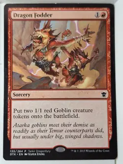 Dragon Fodder - Tarkir Dragonfury Promo - Magic the Gathering MTG Nice! - Image 1