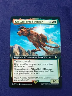Red XIII, Proud Warrior (Extended Art) R Commander: FINAL FANTASY 181 NM MTG - Image 1