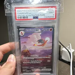Pokemon Charizard ex Special Illustration Rare Full Art Holo 199/165 PSA 9 2023 - Image 1