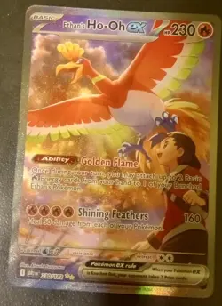 Pokemon Ethan's Ho-Oh EX Full Art Special Illustration Rare Holo 230/182 Sv10 - Image 1