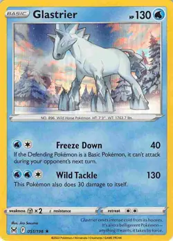 Glastrier 051/196 Holo Rare Lost Origin Pokemon NM - Image 1