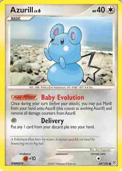 Azurill 69/130 Common Diamond & Pearl Pokemon HP/DMG - Image 1