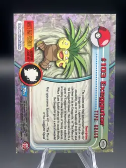 Exeggutor #103 2000 Topps Pokemon TV Animation Edition Series 2 Blue Logo - Image 2