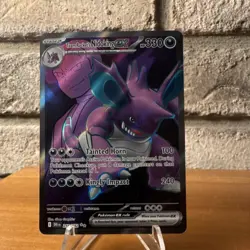 Pokemon TCG Team Rocket's Nidoking ex Ultra Rare Holo Destined Rivals 216/182 - Image 1
