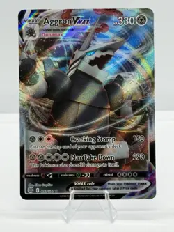 Pokemon TCG Aggron VMAX Swsh09: Brilliant Stars 097/172 Ultra Rare Full Art Holo - Image 1
