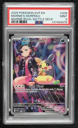 Marnie's Morpeko Pokemon Scarlet & Violet Black Star Promo PSA 9 MINT - Image 1