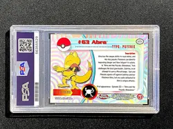 TOPPS CHROME POKEMON #63 ABRA 2000 TV PSA 7NM G3055 - Image 2