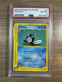 Poliwag 2003 Pokemon Skyridge #87 PSA 10 - Image 1
