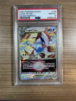 Lugia VStar 2022 Pokemon Silver Tempest #139 PSA 10 - Image 1