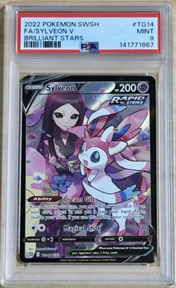 2022 Pokemon SWSH Brilliant Stars Sylveon V Trainer Gallery #TG14/TG30 PSA 9 - Image 1