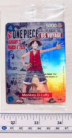 Monkey.D.Luffy (055) (College Basketball US Voyage) P-055 One Piece Promo Card - Image 1